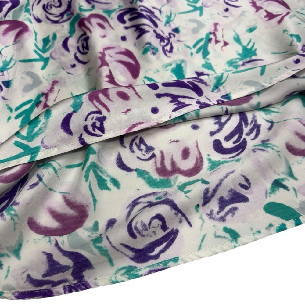Rixo Kelly Floral Midi Skirt Size S Silk Blend A-Line Fairy Romantic Preppy - Picture 4 of 10